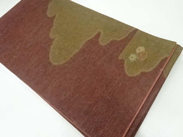 JAPANESE KIMONO / ANTIQUE FUKURO OBI / SILK / MANJUKIKU